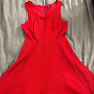Express bright red above the knee dress